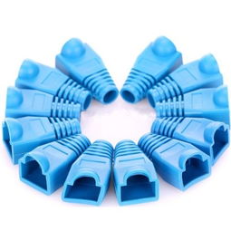 it ceov7w4 网线水晶头保护套 rj45网络水晶头胶套 皮套 优质环保 100pcs一盒 蓝色平板电脑配件产品图片1